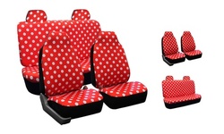 Flat Cloth Stylish Polka Dots Full Set Seat Covers FB115114-G