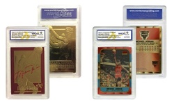 Set of 2 Gold Cards - Michael Jordan Skybox EX-2000 and RC Poly Refractor GM 10