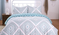 Printed Microfiber Reversible Duvet Cover Sets (3-Piece)