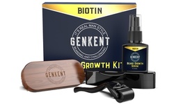 Beard Growth Kit - Derma Roller with Beard Growth Oil Serum, Beard Balm for Men