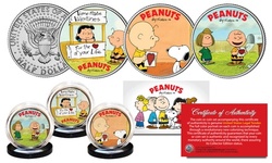 Peanuts Charlie Brown Snoopy Valentine's JFK Half Dollar U.S. 3-Coin Set 