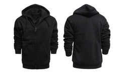 LeeHanTon Men's Solid Sherpa Lined Hoodies