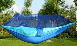 iMounTEK Double Camping Hammock with Mosquito Net, Parachute Nylon, 600 lbs.
