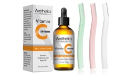 Dermaplaning Tool for Eyebrow, Face and Peach Fuzz Hair Removal with Vitamin C