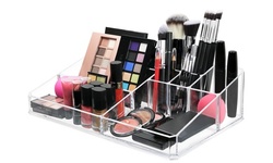 9 Compartment Vanity Holder Cosmetic and Jewelry Storage Organizer