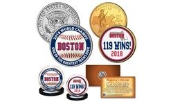 Boston Red Sox 2018 World Champions 119 WINS Genuine Legal Tender US 2-Coin Set