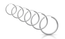 Sterling Silver Endless Love Hoop Earrings by Paolo Fortelini