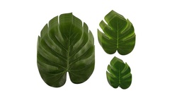 Blue Panda 60-Pack Palm Leaf, Fake Safari Plant Leaves for Event, 3 Sizes