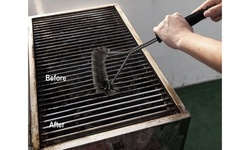 Estilo 3 Sided Grill Brush with Stainless Steel Bristles, 12"