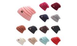 Lady Beret Braided Baggy Beanie Crochet Warm Winter Ski Cap Wool Knitted Hat