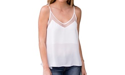 Women's Mesh Inset Camisole. Plus Sizes Available