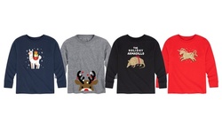 Instant Message: Kids Christmas Animals Long Sleeve Tees