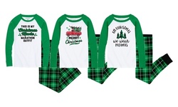 Nap Chat: Kid's Christmas Green Plaid Pajama Set