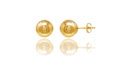 14kt Gold Ball Studs In Pushback 