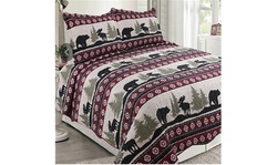3 Piece Microfiber Bedspread Quilt Set
