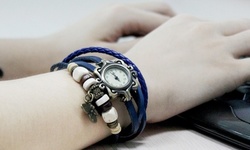 Women's Vintage Bohemian Vegan Leather Watch  (Charm And Color Choices)