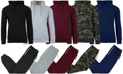 Men's Fleece Pullover Hoodie & Fleece Jogger 2-Piece Set (S-2XL)