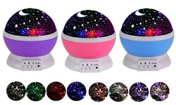 LED Night Light Moon Star Projector 360 Degree Rotation
