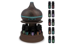 Pure Daily Care 300ml Ultrasonic Diffuser,Display stand & 10 Pure Essential Oils