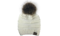 Autumn and Winter Women's CC Standard Knitted Hat Thickened Ski Hat