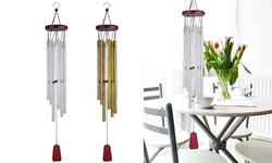 6 Metal Tubes Grace Wind Chimes Deep Tone Bells