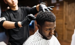Haircut with All-Over Color or Conditioning Treatment at Fade Master Barber Salon (Up to 41% Off). 3 Options.