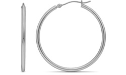Sterling Silver 2MM Hoop Earring by Sevil