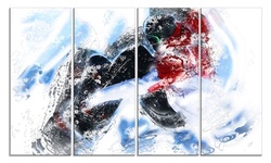 Snow Boarder Down Hill Metal Wall Art