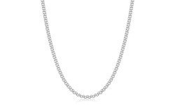 Italian Sterling Silver Bismark Chain Necklace by Pori