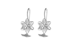 Sterling Silver Lilly Leverback Earrings