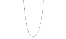 Italian Sterling Silver Diamond-cut Bead Chain Necklace by Pori