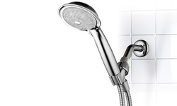Power Spa LED 4-Setting 7-Color Turbo Air Jet Technology Fixed or Handheld Showe