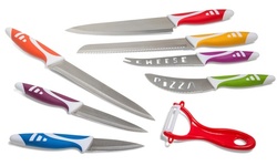 Multi-Use 8pc Knife Kitchen Set  - Stainless Steel Commercial Grade Non-Stick
