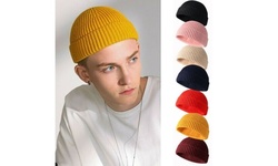 Cuff Beanie Knit Hat Cap Slouchy Skull Ski Men Women Plain Winter Warm Hats