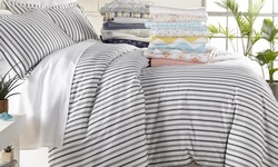 Merit Linens Premium Ultra Soft Printed 3 Piece Duvet Cover Set