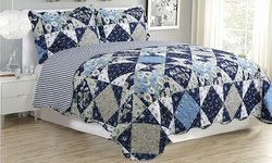 Kim and Mel - 3 Piece Quilted Bedspread Set - Assorted