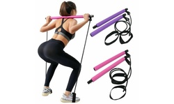 Home Gym Kit Pilates Bar Exercise Equipment Resistance Bands Fitness Yoga Stick