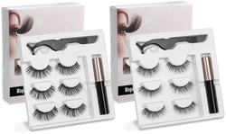 Ultimate Long Lasting Magnetic Eyelash and Eyeliner Kit - 3 - 10 Pairs of Lashes