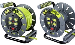 Masterplug Extension Cord Reels and Accessories (3' Reel, 40', 60', or 80' Cord)