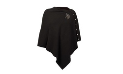 Little Earth NFL Black Out Women's Button Poncho