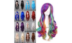 Lady 31" Long Curly Wigs Fashion Cosplay Costume Hair Anime Full Wavy Party Wig