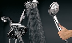 HotelSpa® Ultra Luxury 30 Setting 3 way Spiral Rainfall Shower w/ pause switch