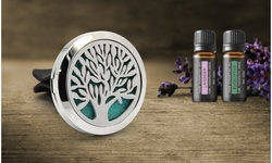 Aromatherapy Essential Oil Car Vent Stainless Diffuser with 2 Optional Oils