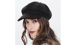 Women's Wool Beret Style Cabbie Baker Cap