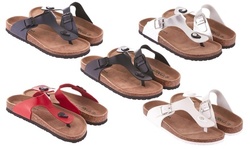 Seranoma Thong Sandal For Women Platform Slide Sandals With Cork Wedge Sole 