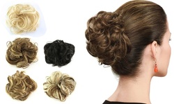 Natural Curly Messy Bun Hair Piece Scrunchie Hair Extensions