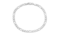 Italian Solid Basic Chain Bracelet PlusSizes in Sterling Silver by Sevil 925