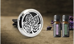 Aromatherapy Essential Oil Car Vent Diffuser with Two Optional Oils