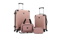 Travelers Club Midtown Hardside Spinner Luggage Set with Accessories (4-Piece)