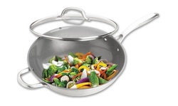 Culinary Edge Stainless Steel 2 PC Wok Set